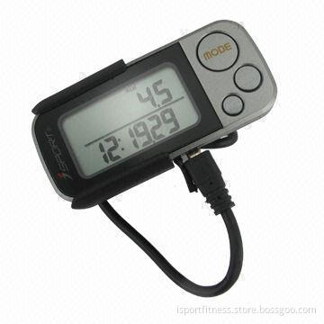 3D USB Pedometer, Made of ABS Material, ±15 Seconds Time Accuracy